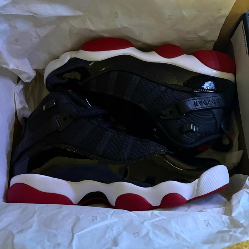 Jordan 6 rings black red white
